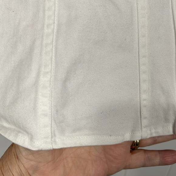 Harley-Davidson Womens Vest White L Corset Back w/Bling Zip Front Pockets Cotton - Picture 8 of 13